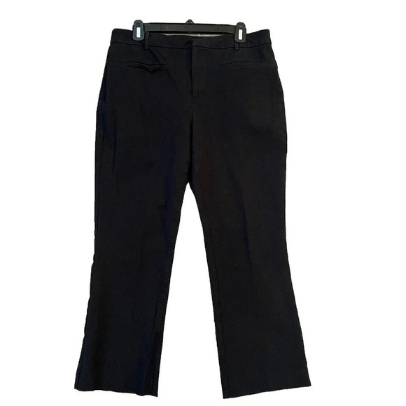 Maeve by Anthropologie Women’s Black Dress Pants Size 10 Black Cropped Stretch - Picture 1 of 11